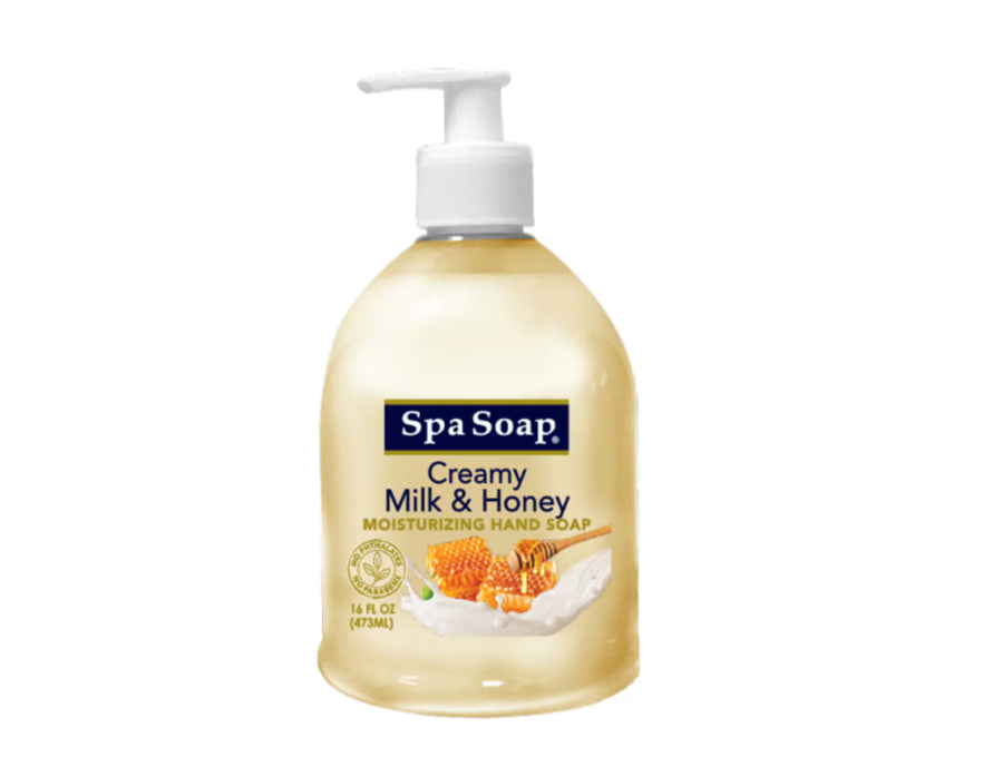 Spa Soap Creamy Milk and Honey Hand Soap, 16 Oz